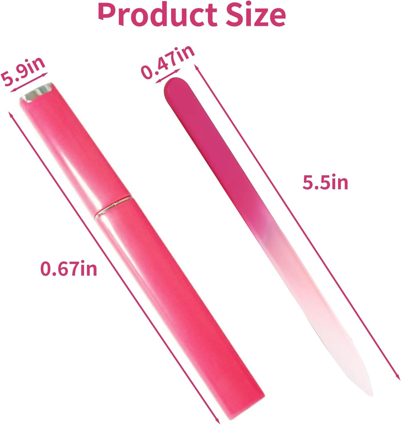 Glass Nail File 3 Pack for Natural Nails Crystal Nail Files Etched Professional Nail Filer (Black+Purple+Red) - Black+Purple+Red image number 6