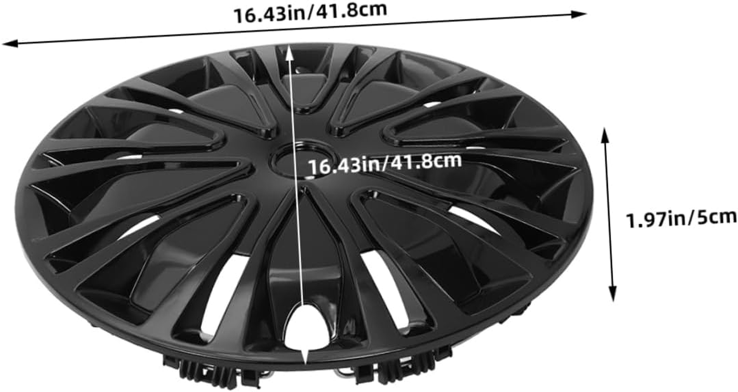 GETAJGHSD 15-Inch Car Hubcaps Decorative Wheel Hub Covers Full Black Rim Caps Universal Automotive Wheel Covers for Vehicle Exterior Trim image number 6