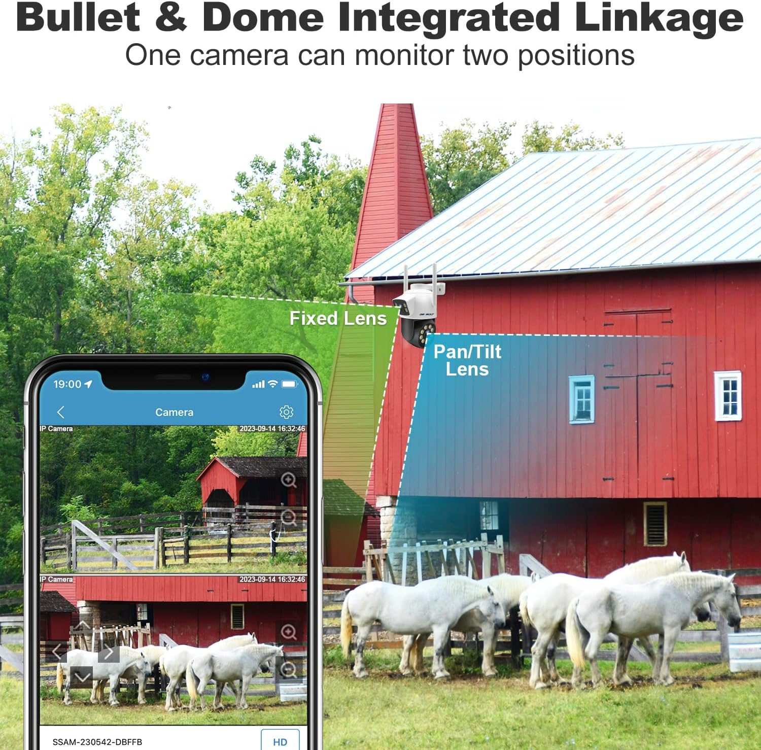 GENBOLT 3G/4G LTE Security Camera Outdoor No Wifi, Dual Lens Cellular CCTV Camera with Sim Card, Poe Surveillance Camera IP with Humanoid Tracking, Cloud Storage image number 1