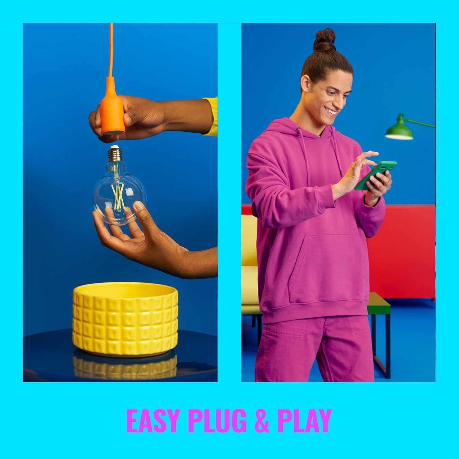 Wiz A60 E27 Filament Amber Bulb image number 6