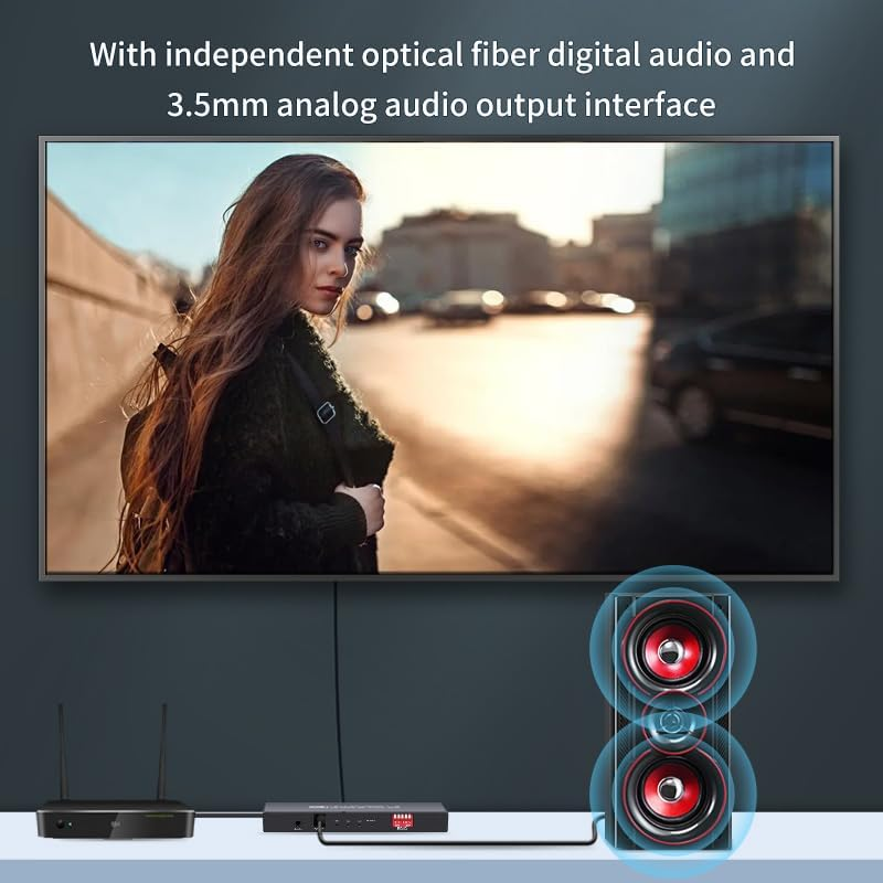 Diaogenlee 8K HDMI 2.1 Splitter 1 in 2 Out 4K120Hz, Compatible with Xbox Series X, PS4 Pro, PS5, Blu-Ray Player image number 4