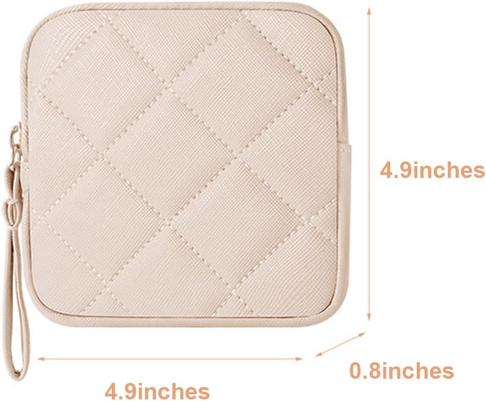 AHAVICS Sanitary Napkin Storage Bag, Menstrual Cup Pouch Portable Sanitary Napkin Pads Storage Bags Feminine Menstruation First Period Pouch for Teen Girls Women Ladies image number 1