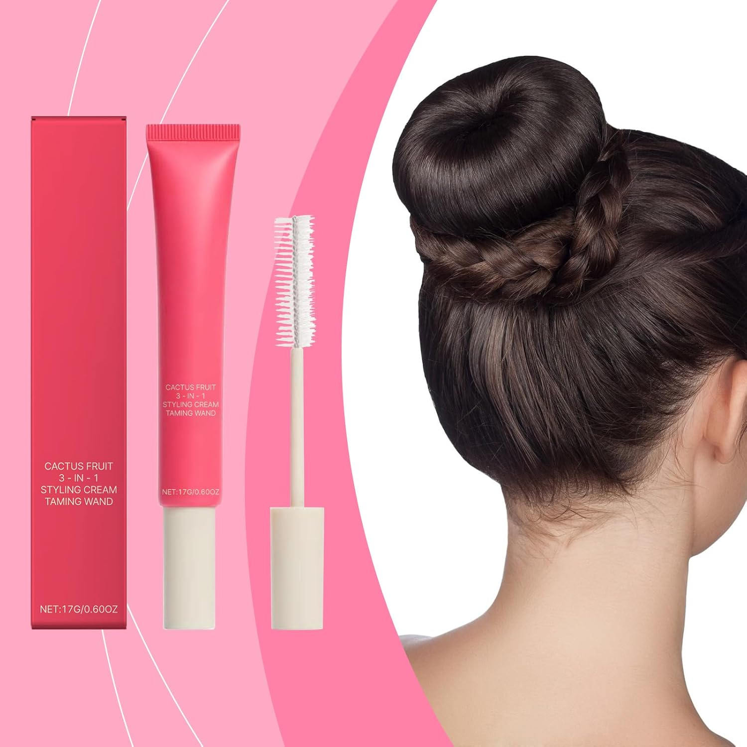 Hair Cactus Fruit, 3 in 1 Hair Styling Cream, Flyaway Taming Wand &ndash; Sleek Finish, Frizz Control, Edge Smoothing & Hair Shine image number 3