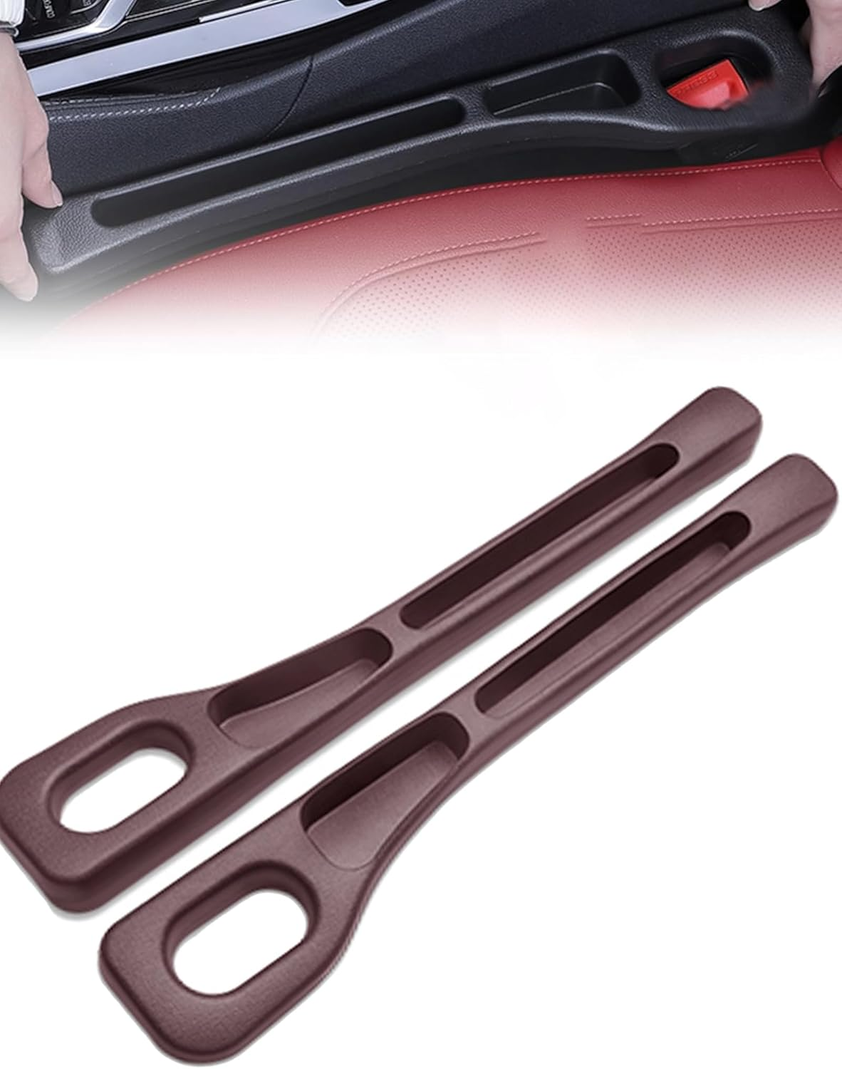 Wayfurr Car Seat Gap Filler 2 Pack &ndash; Universal Seat Gap Plug & Organizer for Cars Suvs, No Drop Crevice Blocker Stop Drop Filler