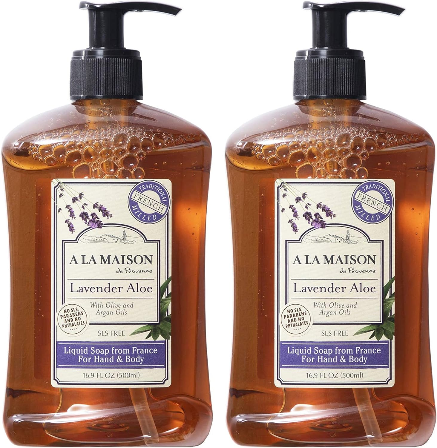 A La Maison - Traditional French Milled Liquid Soap for Hand & Body Citrus Blossom with Olive & Argan Oils - 16.9 Fl. Oz. image number 3
