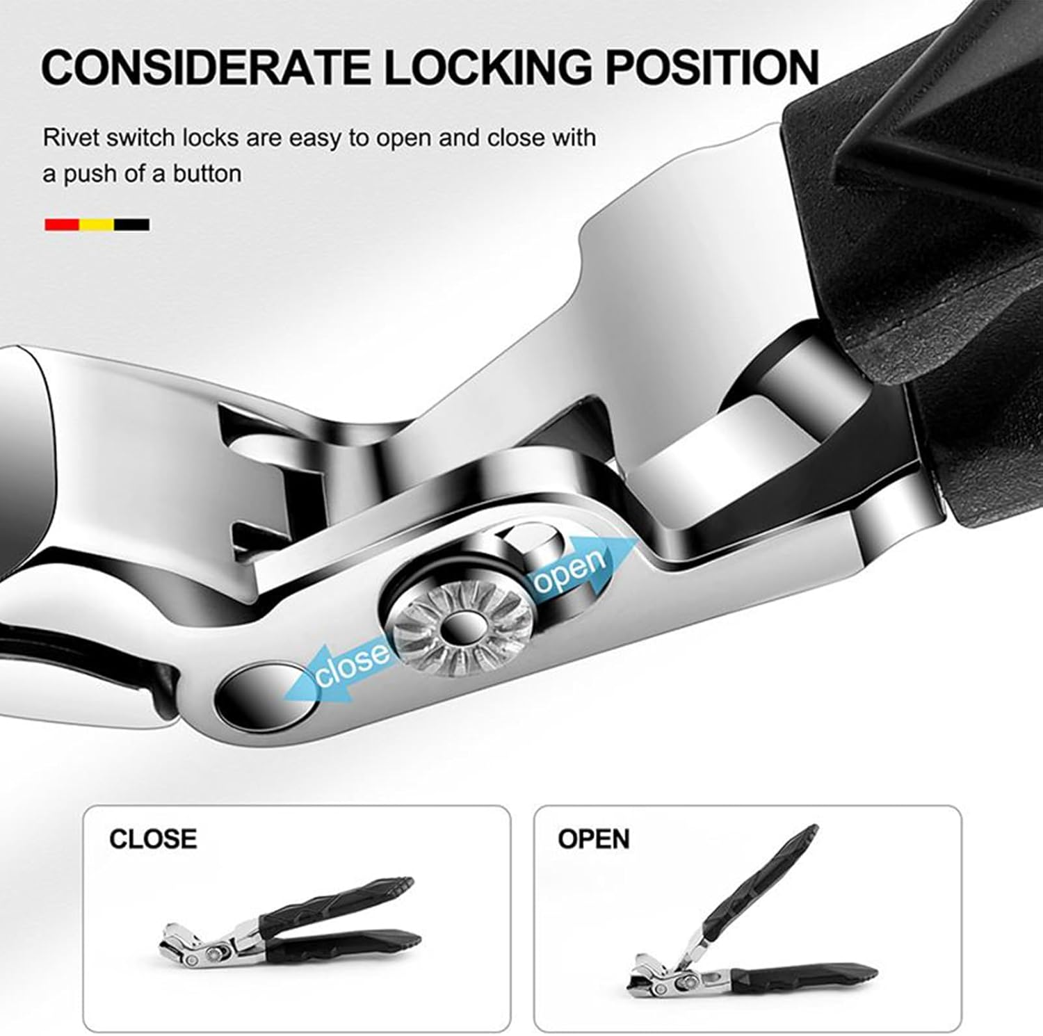 Erconsso Angled Nail Clippers,Seniors Thick Toenails Clipper | Trimmer Stainless Steel Angled Scissors for Precision Cutting Travel Home Kids Adult Men Women Seniors image number 6