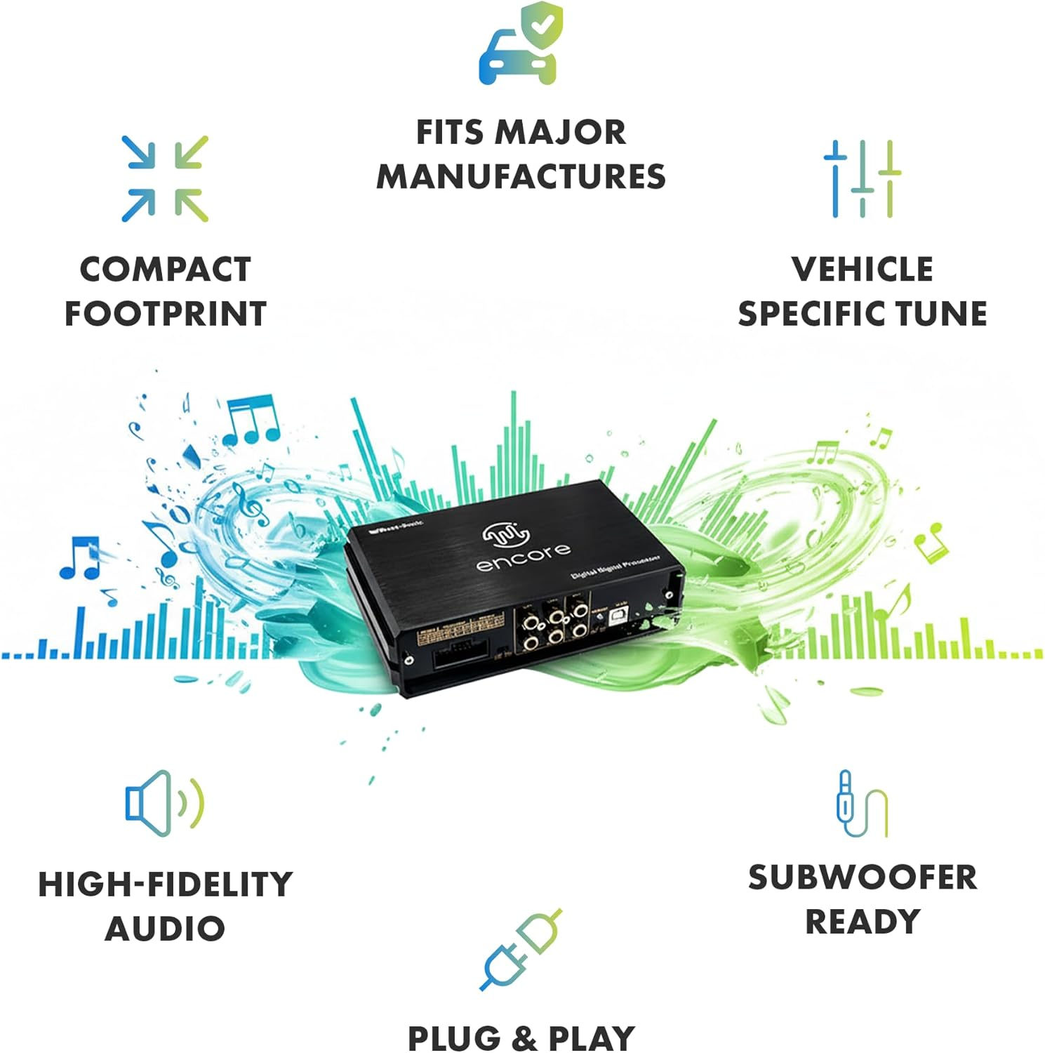 Car DSP Amplifier for Next-Gen Ranger &ndash; Plug & Play 4-Channel OEM Integration Amp (Encore X) image number 6