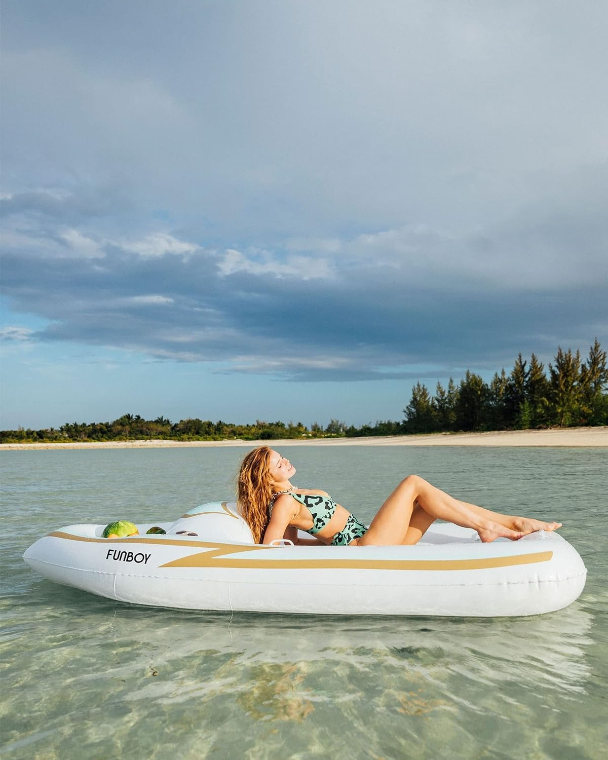 FUNBOY Giant Inflatable Yacht Speed Boat Pool Float, Two Cupholders, Luxury Float for Summer Pool Parties and Entertainment, Bundle Pack of 2 image number 3