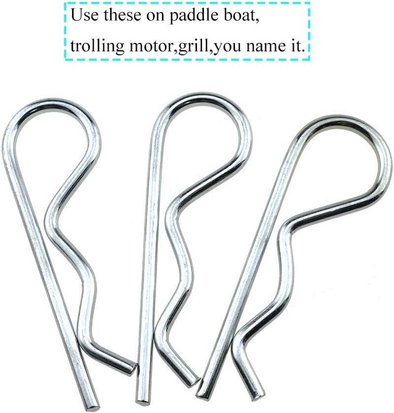 3.5X75Mm R Clips Better Grip Hold Tight Pull Easier Convenient Adjusting Quality Carbon Steel Good Tension Hitch Pin Hair Pins Spring Fastener 12 Pieces for Lock System RC Toy Farm Mower image number 5