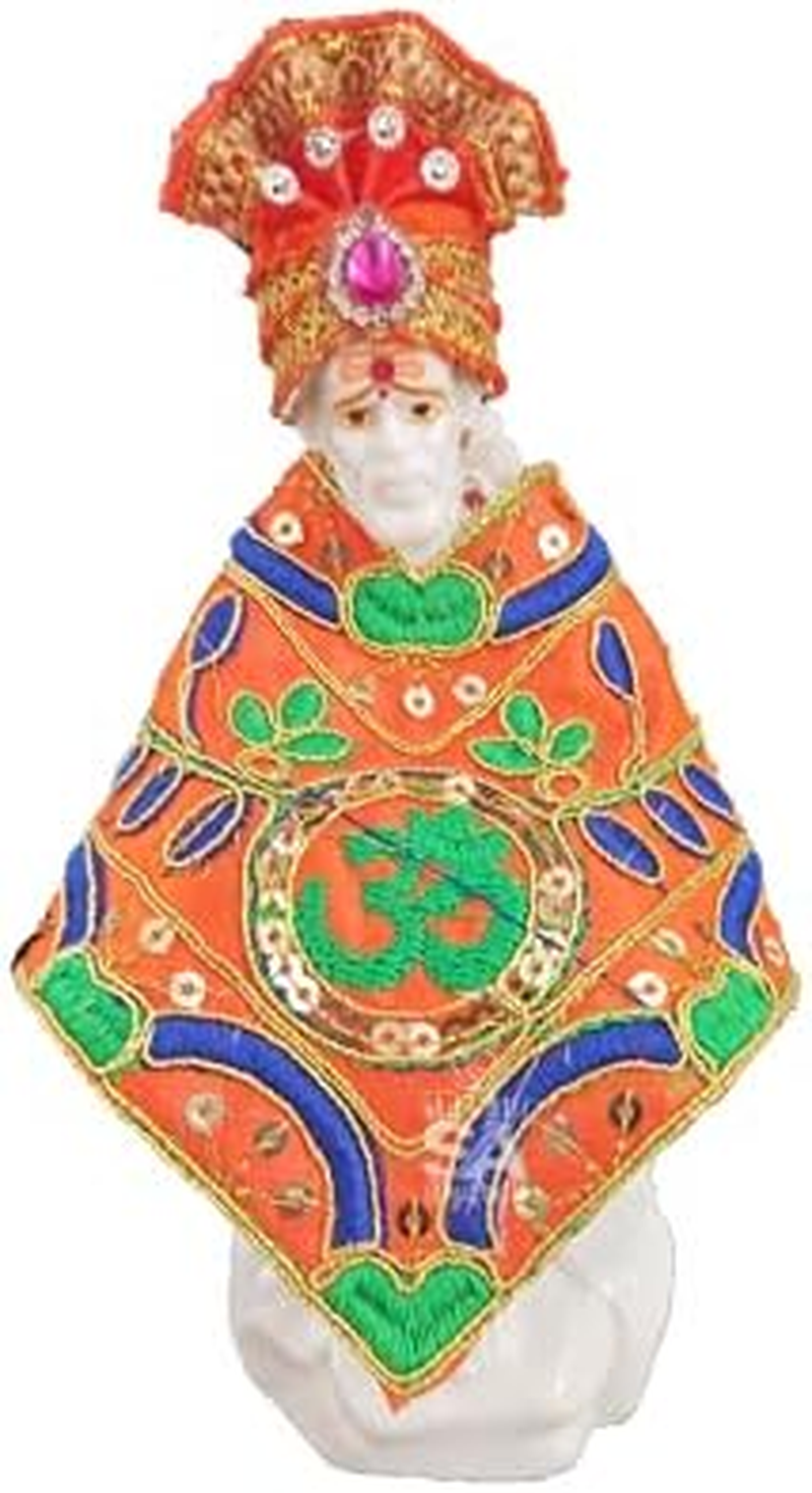 S a GIFTS Sai Amrut Beautifully Embroidery Work Sai Baba Vastra, Poshak Dress with Pagdi (Multicolour, 6 Inch) image number 6