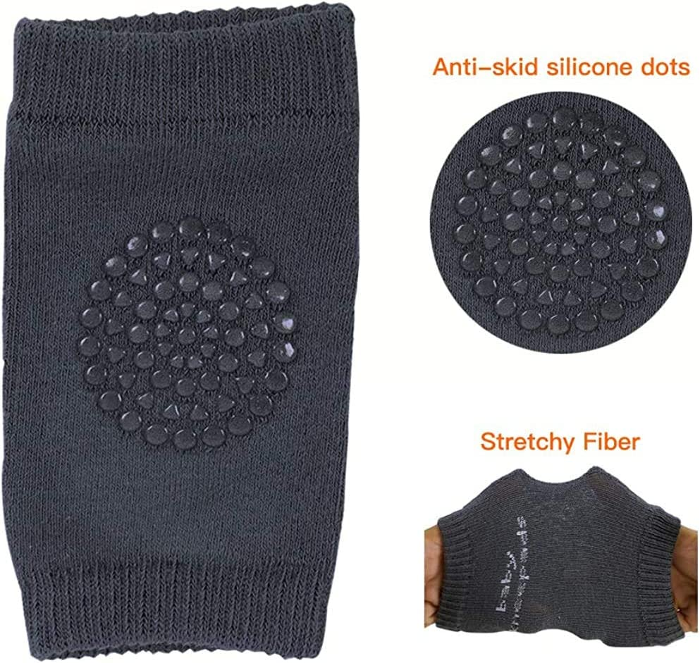 5 Pairs Baby Knee Pads for Crawling Toddlers Crawling Socks Adjustable Anti-Slip Elbow Leg Warmers for Boys and Girls image number 1