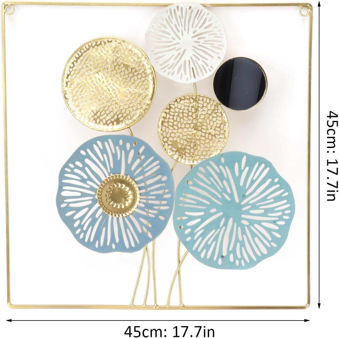 Wrought Iron Wall Art Decor Modern Exquisite Leaf Wall Decor Decoration Sculpture Ornament for Bedroom Living Room image number 4