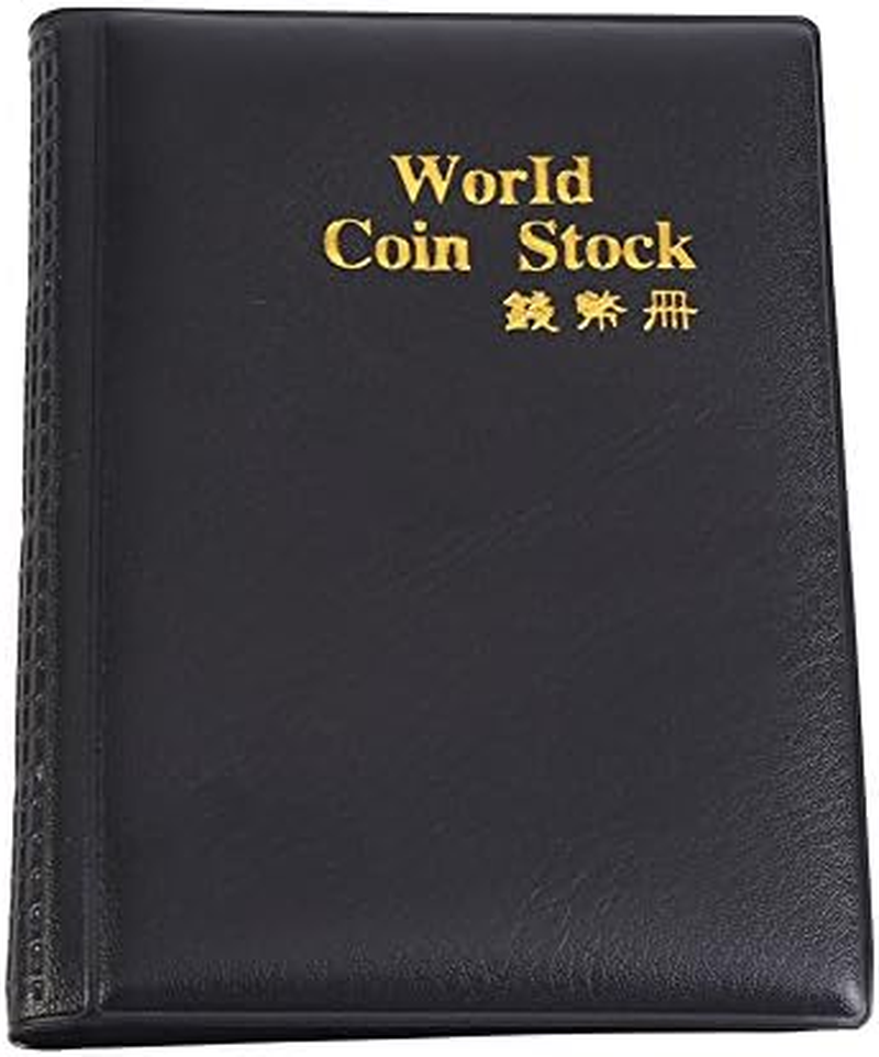 Coin Album Books, 10 Page 120 Pockets World Coin Stock Album Book Case Coin Holders Collection Storage Coin Collecting Holders Penny Pockets(Black) image number 2