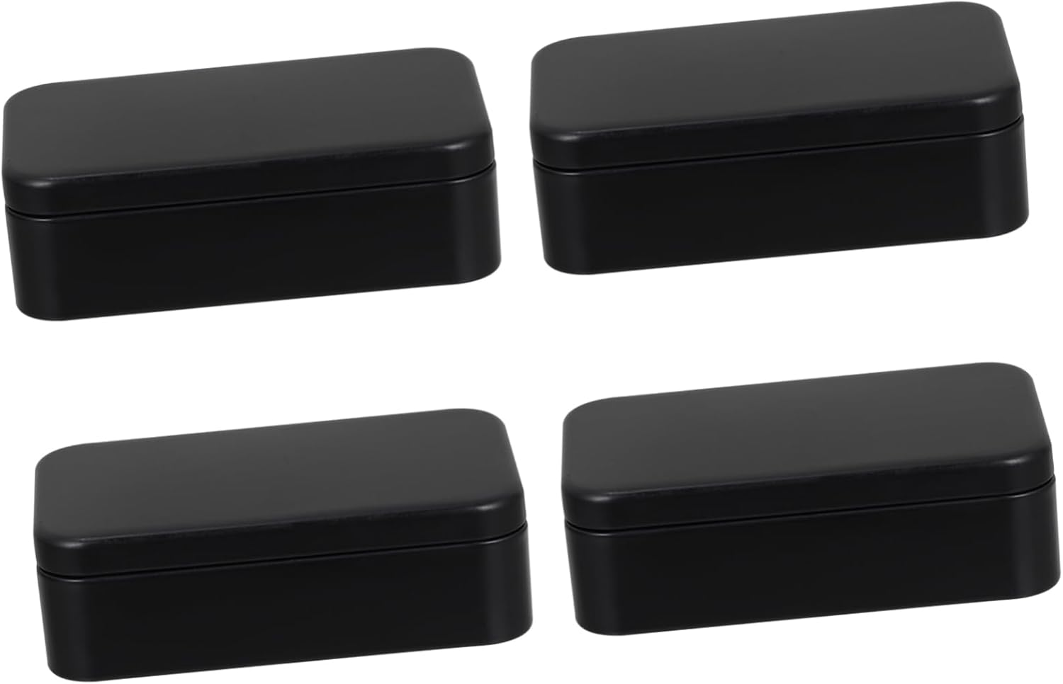 Mikinona 4Pcs Sealed Iron Tea Storage Canisters Mini Matte Metal Tea-Leaf Containers Practical Jar Set for Kitchen and Home Organization image number 5