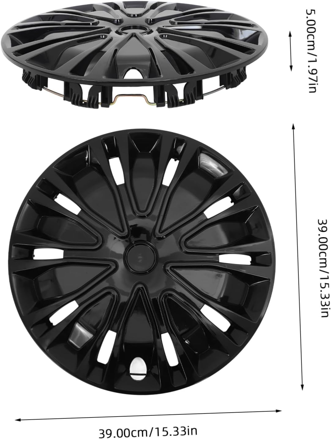 DINHEAROM Automotive Wheel Hub Caps 14 Inch Universal Decorative Hubcaps for Cars Sturdy Rim Protection Easy Installation Sleek Modern Design Fits Most Vehicles image number 1