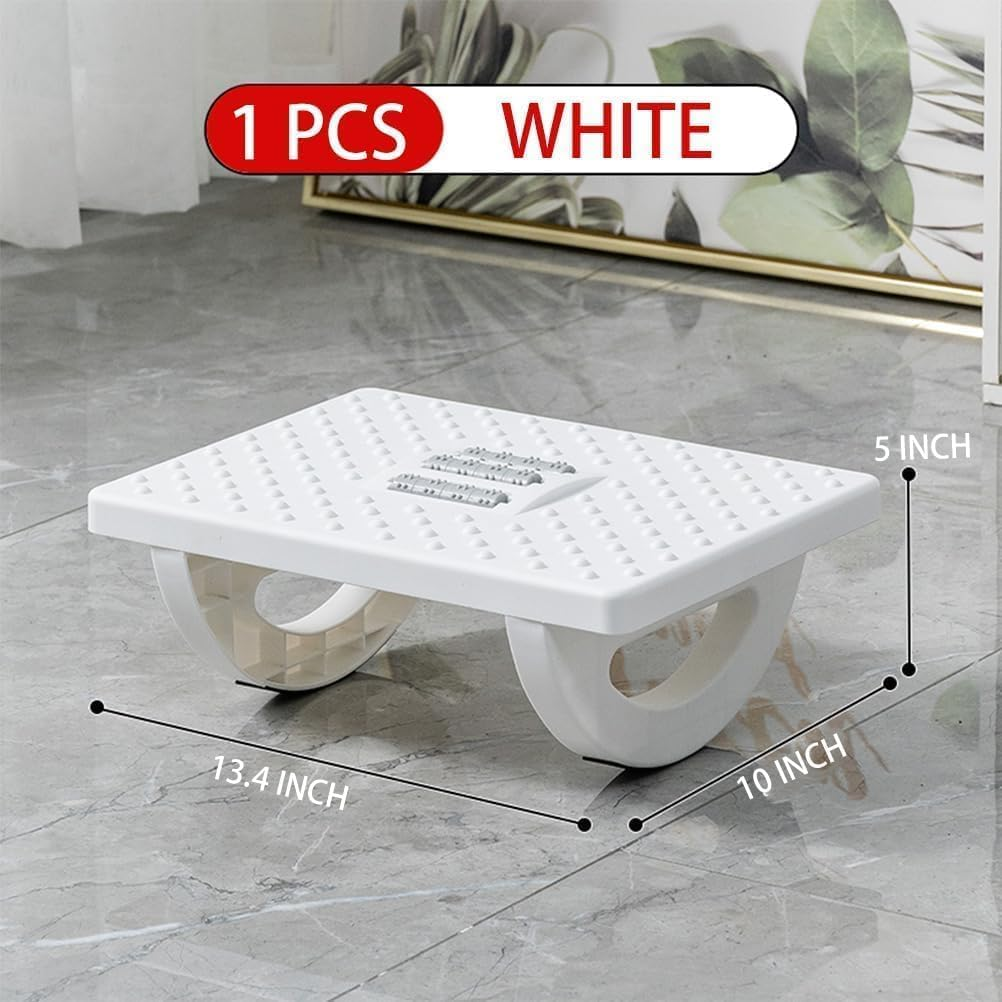 HCHANGEN Rocking Comfort Foot Rest 1 Pack &ndash; Ergonomic Foot Stool with Massage Rollers &ndash; Feet Support for Office & Home (White) - White image number 3