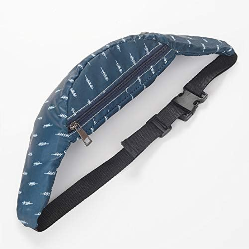 Waterproof Lady Fanny Packs Colorful Print Women Waist Bags Girls Hip Belt Bags Money Travelling Mountaineering Mobile Phone Sports Hiking Running Fashion Lightweight (Plume) image number 2