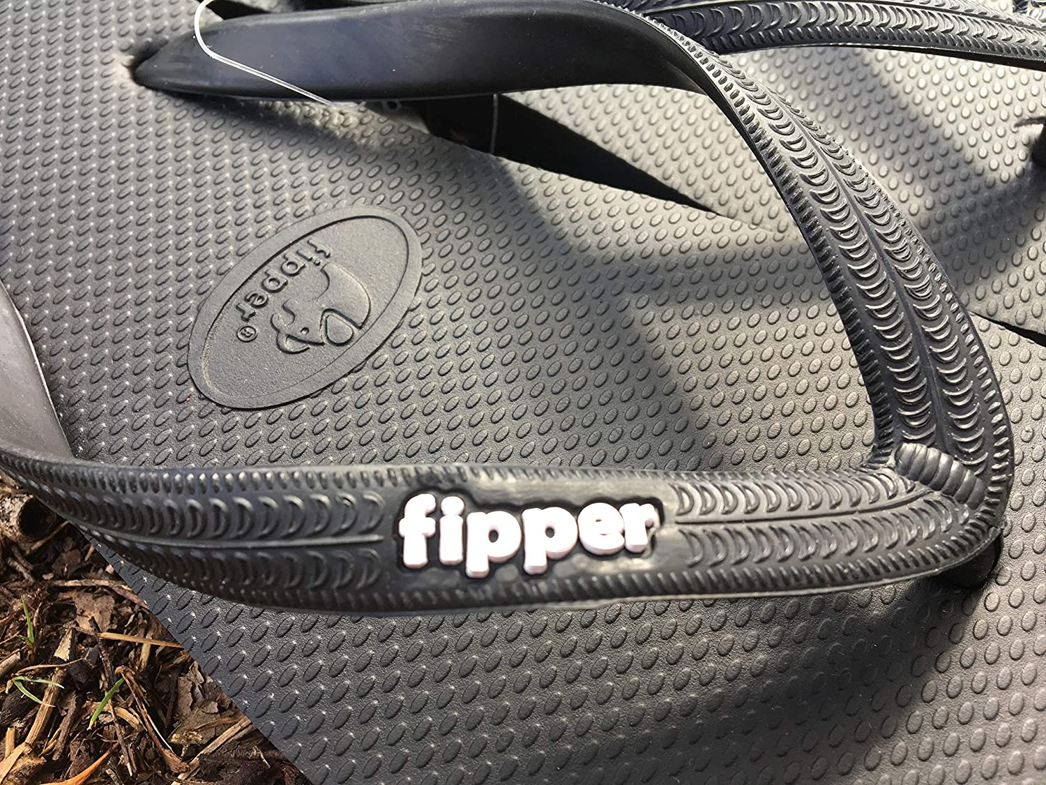 Fipper Slick Mens Rubber Thongs Black UK12 US13 image number 4