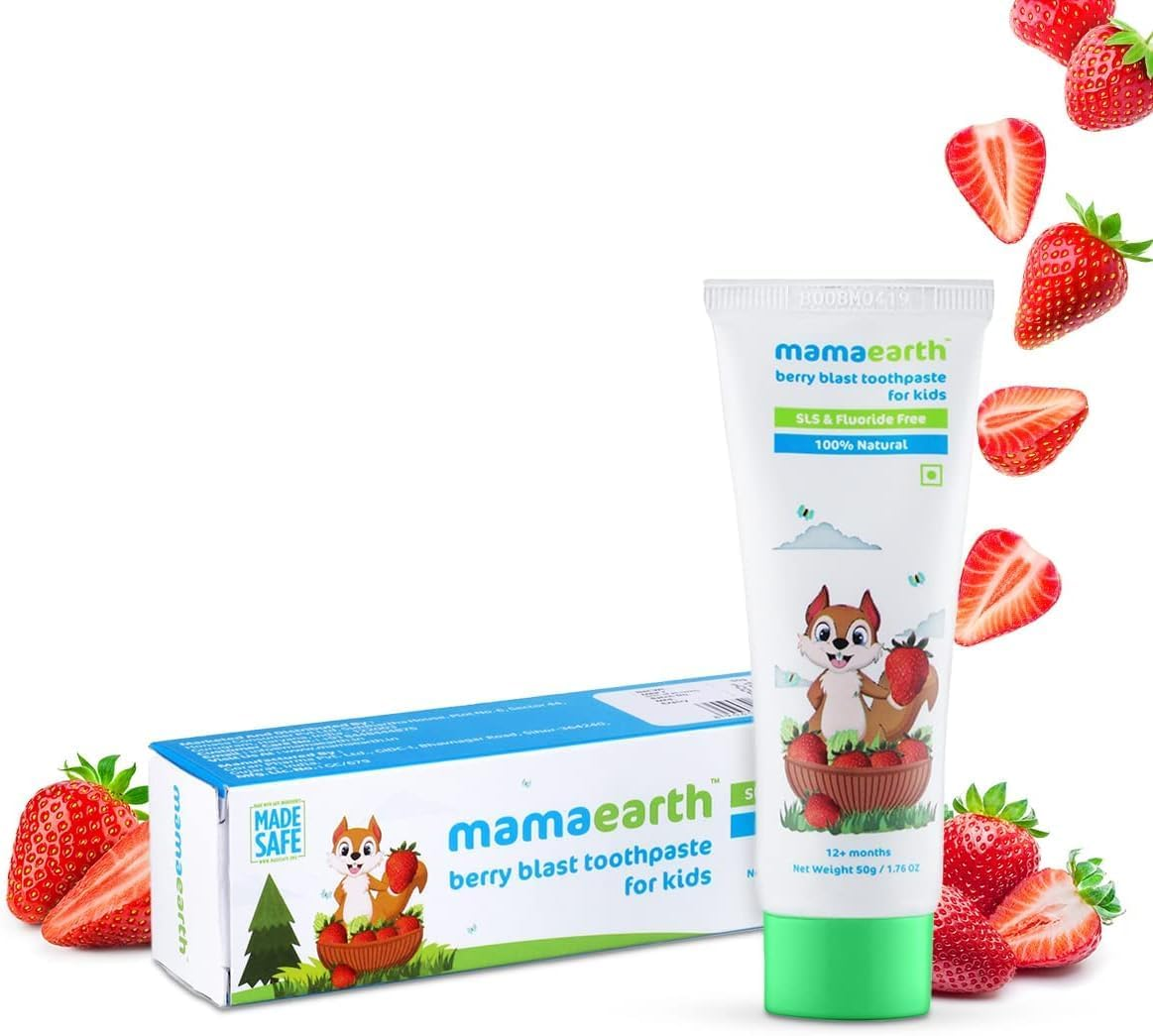 Mamaearth 100% Natural Berry Blast Toothpaste for Kid'S 50 G image number 5