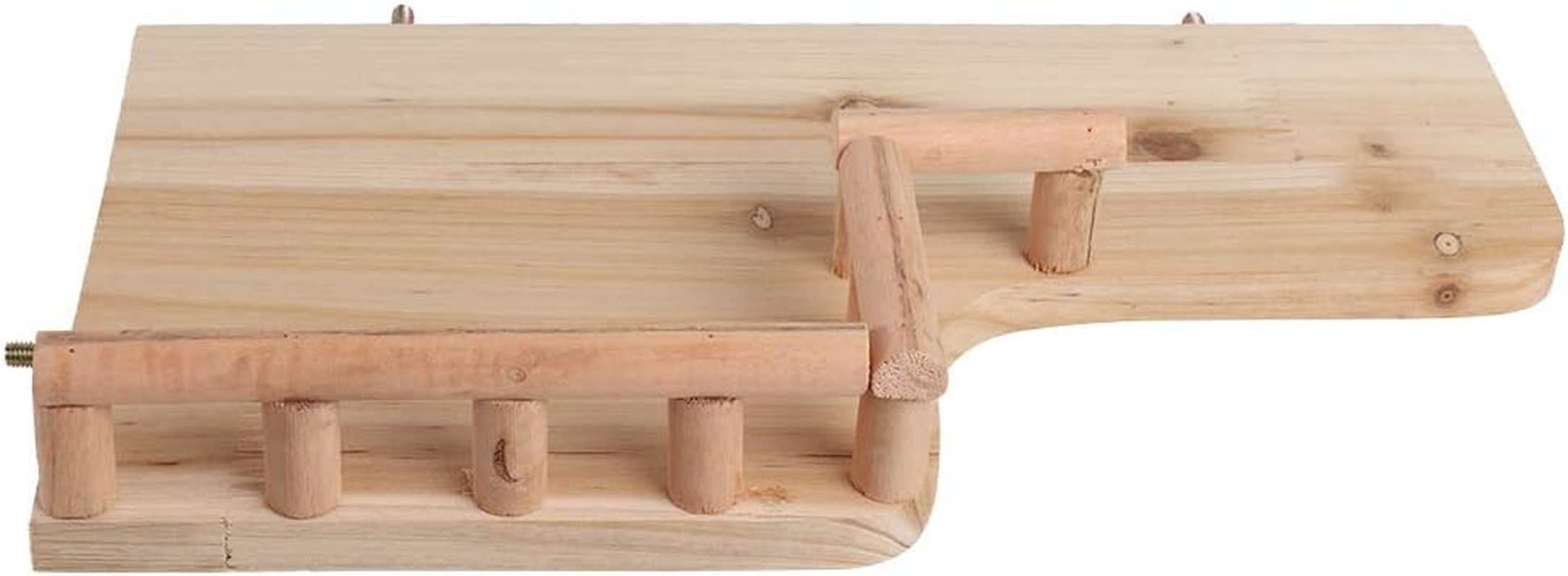 Wooden Corner Platform Shelf Rest, Wooden Parrot Hamster My Neighbor Totoro Birdcage Stands Hamster Climbing Small Pet Cage Accessories Toys image number 1