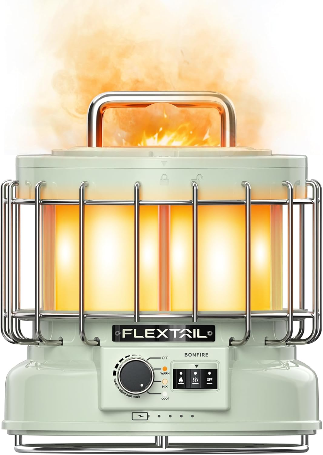 FLEXTAILGEAR MAX Lantern, Rechargeable Camping Lantern 9600Mah Battery, 3-In-1 Vintage Flame Light, Flame Mode & Humidification Mode, Portable for Patio, Hiking, Camping, Bedroom