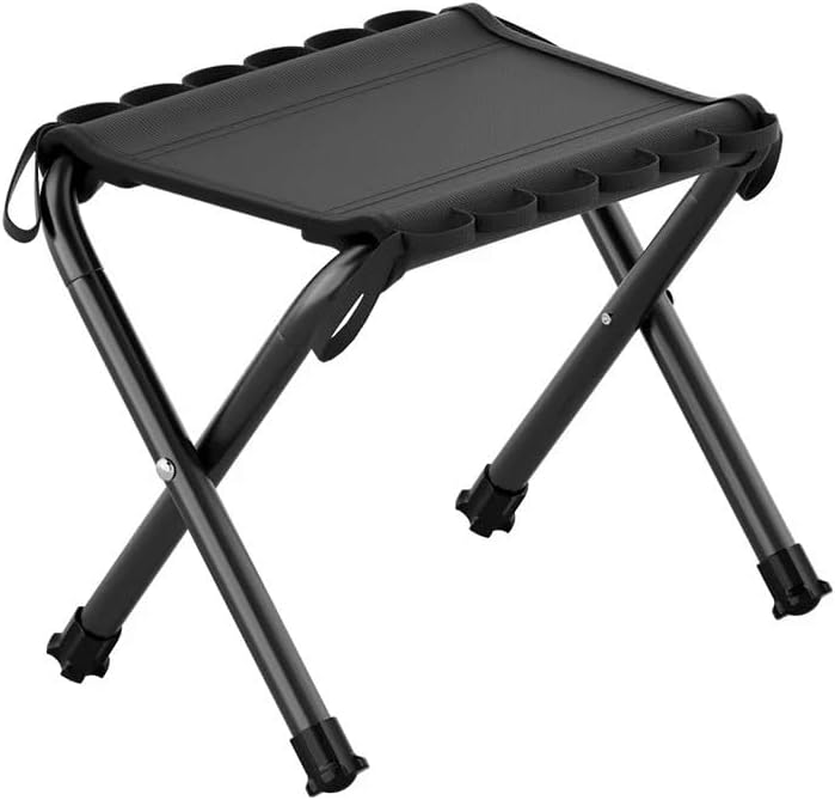 AIMALL 1Pc Outdoor Mazar Foldable Stool, Portable Fishing Chair, Lightweight Folding Camping Stool, Compact Picnic Bench, Heavy-Duty 130KG Capacity, Convenient Storage Bag