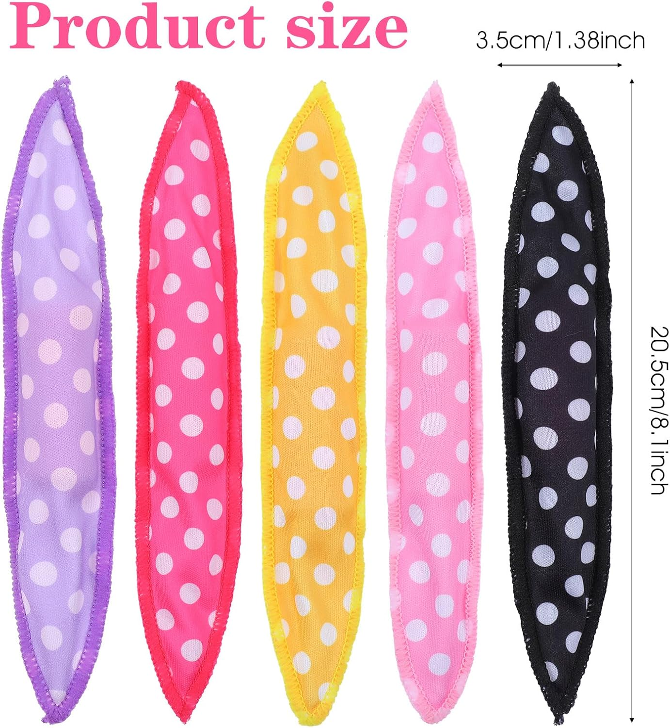 Classicseali Pack of 10 Cushion Curlers, Foam Curlers, Styling Tool, 20.3 X 3.6 Cm, Flexible Foam Sponge Curlers for Long, Short, Thick and Thin Hair (5 Colours) image number 1