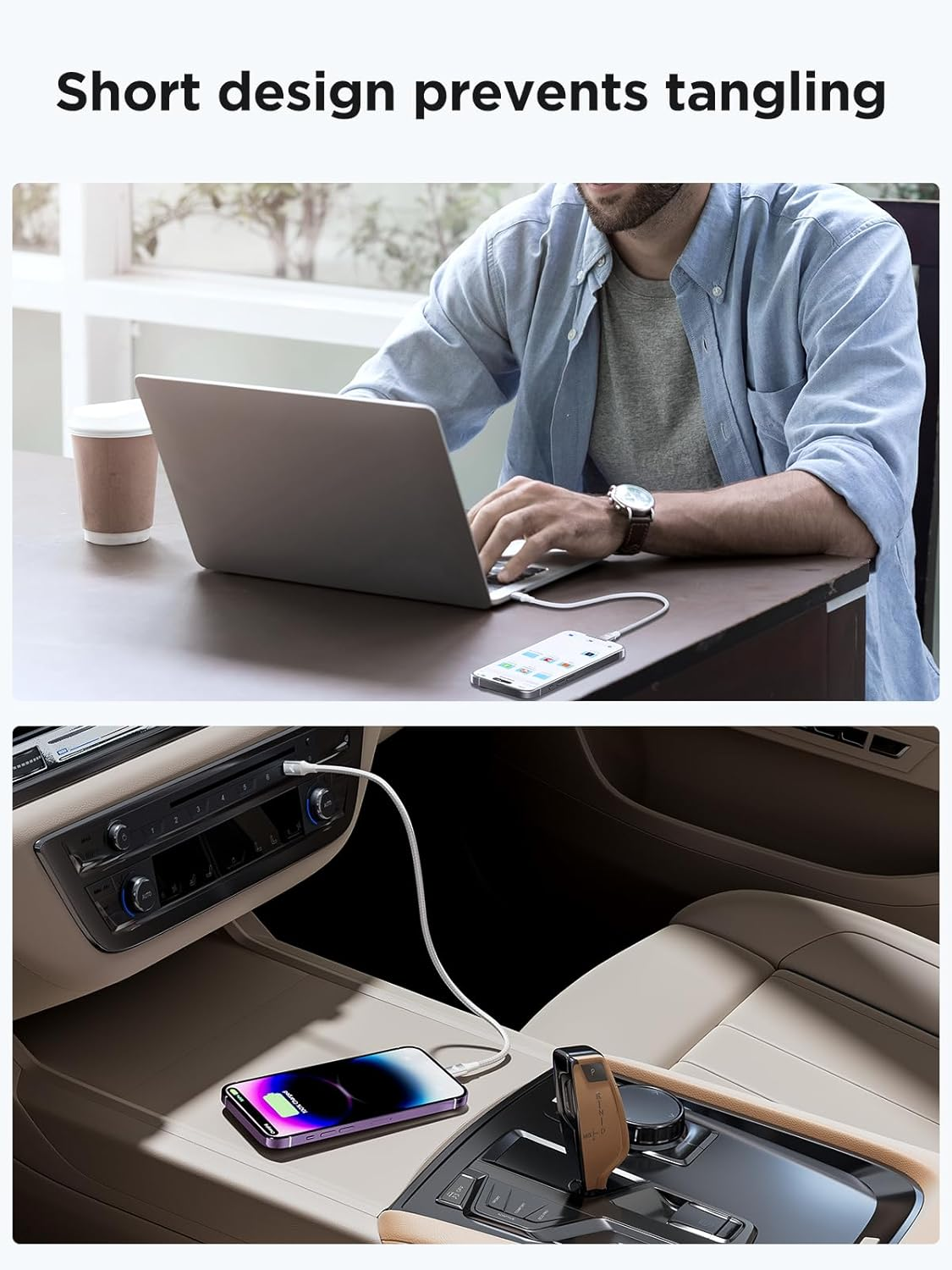 Aioneus USB C to Lightning Cable 0.3M 2Pack, [Apple Mfi Certified] Iphone Charger Cable Power Delivery Type C Iphone Cable Short Fast Charging Cord for Iphone 14 13 12 11 Pro Max Mini XS XR X 8 7,Ipad image number 6