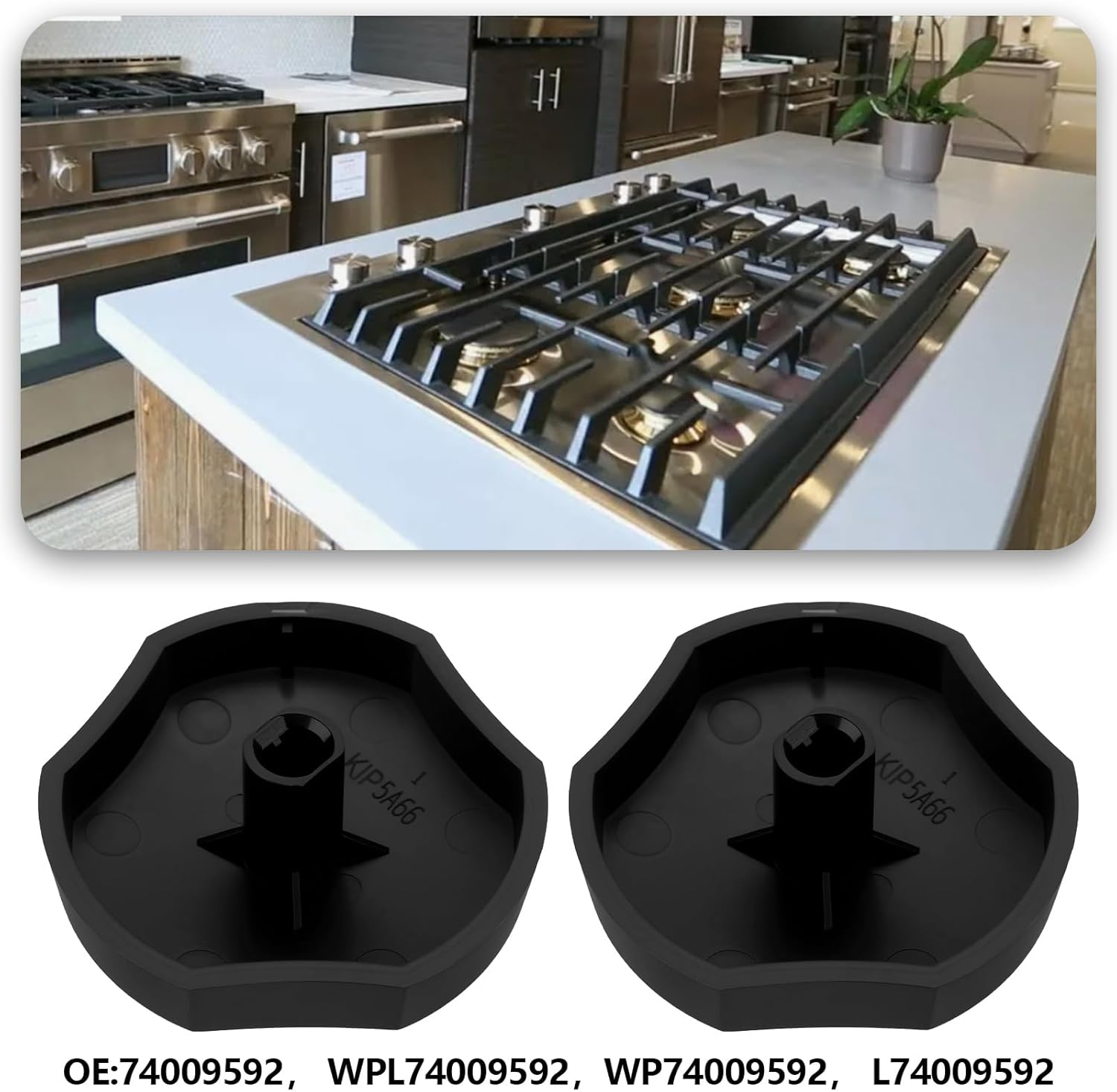 Briny River 4PCS Cooktop Knob Replacement Part 74009592 Compatible with Jenn-Air Compatible with Whirlpool Compatible with Admiral image number 6