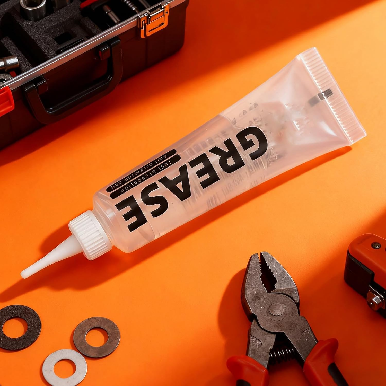 Synthetic Grease | 10 Piece Heavy-Duty Lubricant | Lubricant for Car Door,For Brake Door Garage Chain Trailer Machinery Gears image number 1