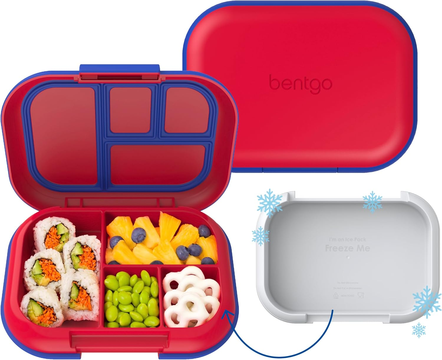Bentgo Kids Chill Lunch Box - Red/Royal