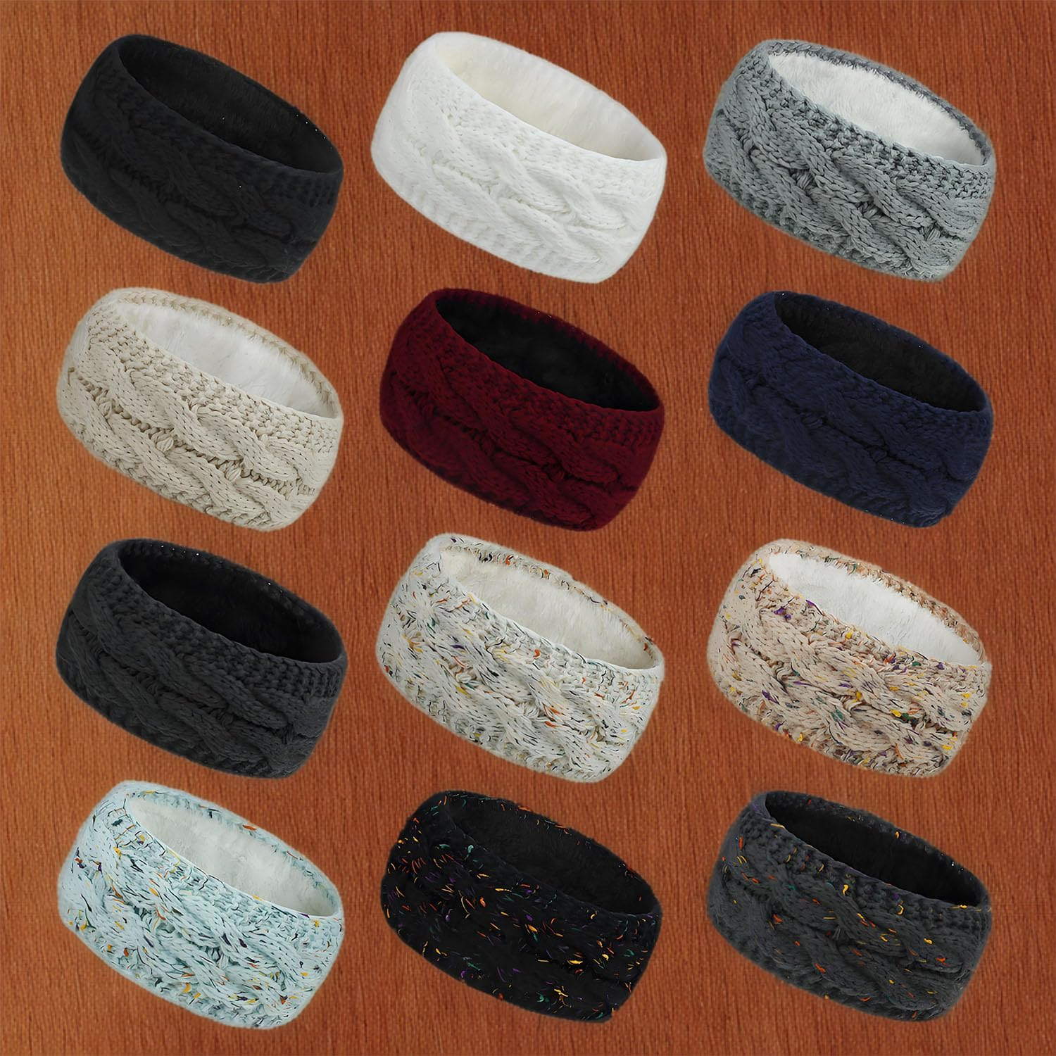 Yimucoltd Ear Warmers Winter Headband Lightweight Material Winter for Women Cold Weather Warm Ear Muffs Wool Knit Thick Fleece Lined with Superior Texture for Outdoor Activities Sports Fitness image number 5