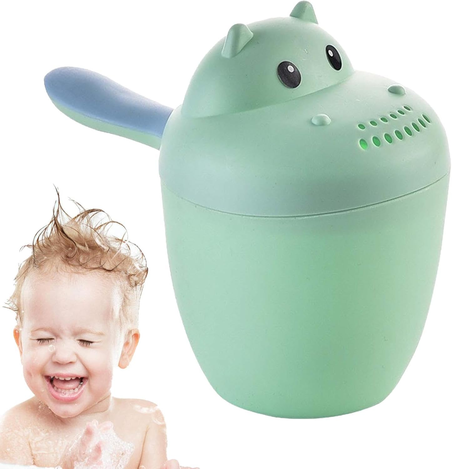 Baby Shampoo Rinser - Hippopotamus Shampoo Rinse Cup for Kids | Baby Rinse Cup Bath Rinser Wash Hair by Protecting Kids Eyes image number 4