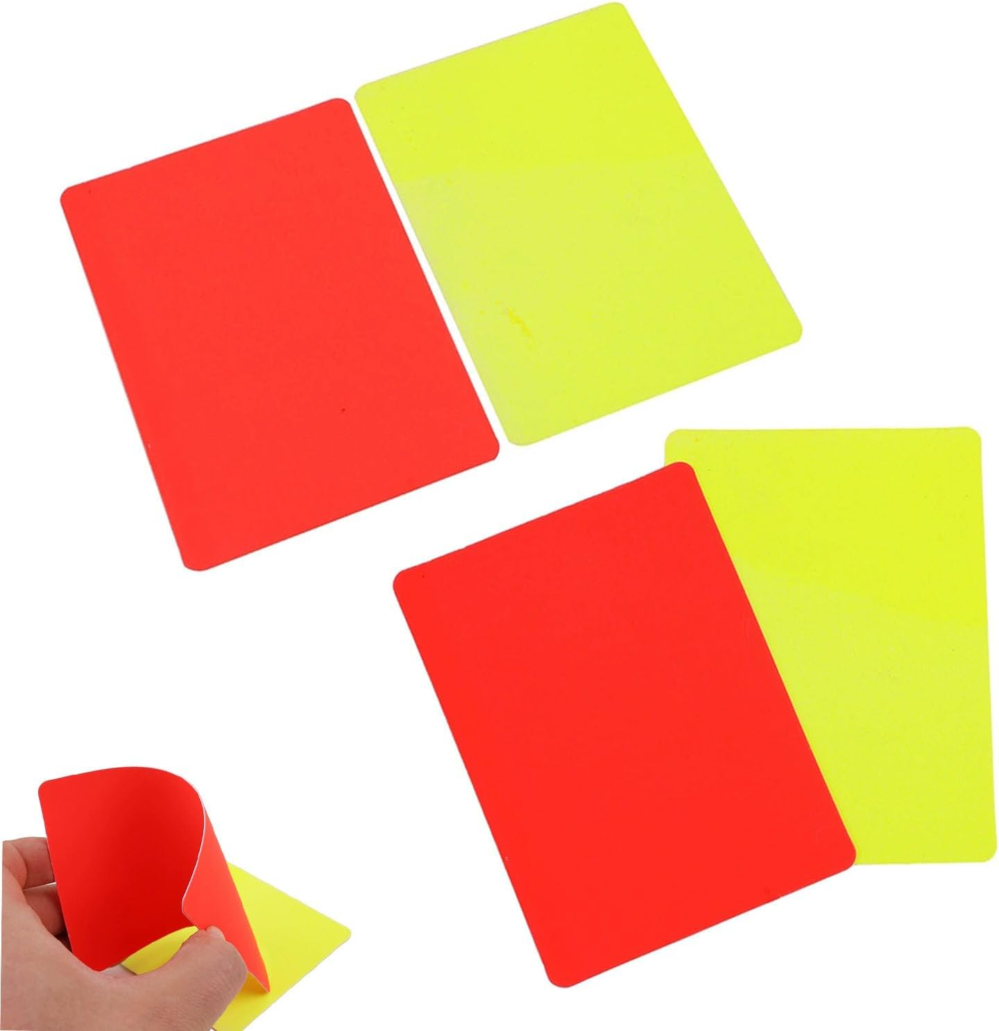 Paifeancodill Football Referee Card,Soccer Warning Cards 2Pcs Disciplinary Cards Yellow and Red Card Football Referee Red and Yellow Card of Football Referee Tool for Football Matches for Competition image number 4