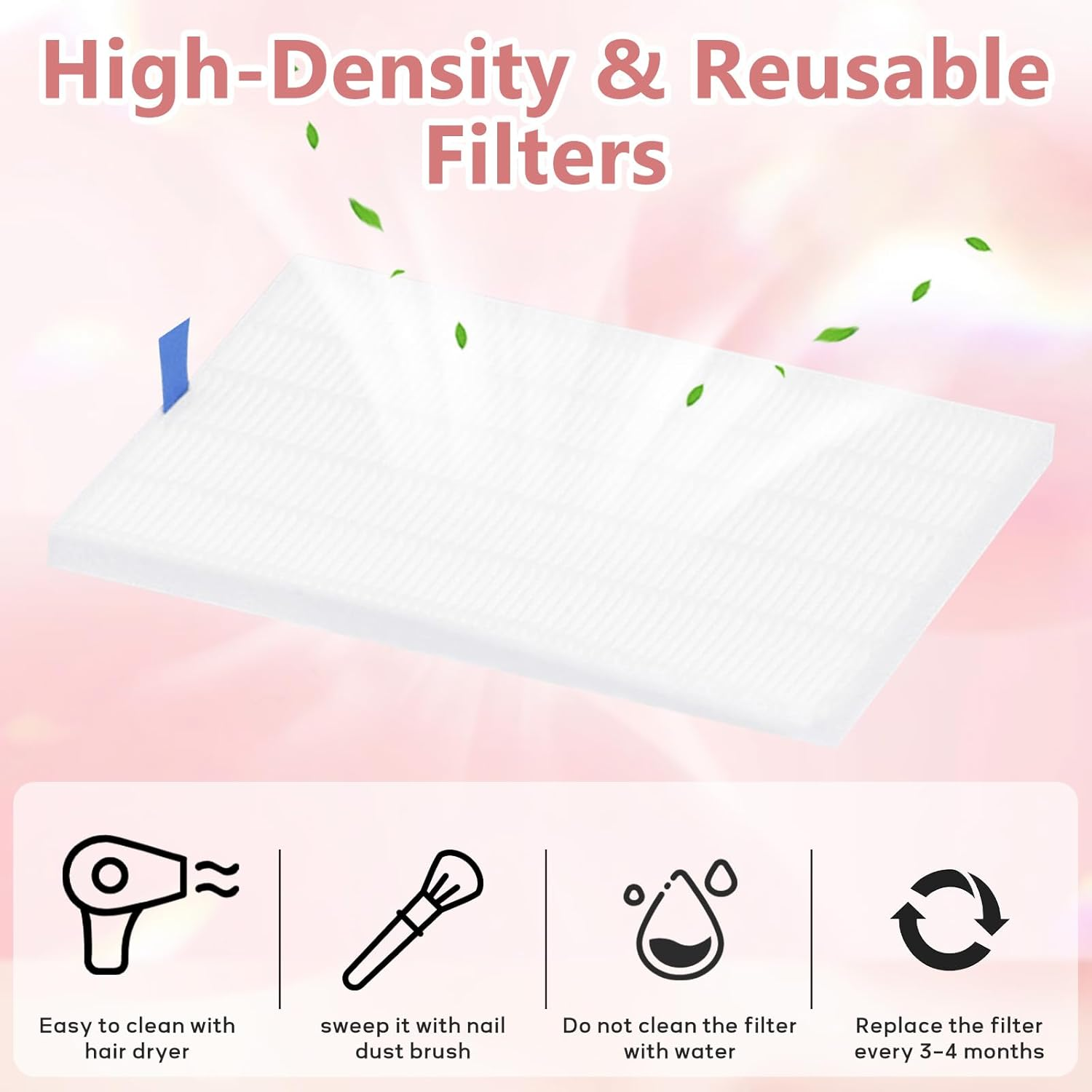 Bouzaak Nail Dust Collector with LED Light,40W Nail Vacuum Dust Collector Nail Dust Fan for Nail Tech image number 4