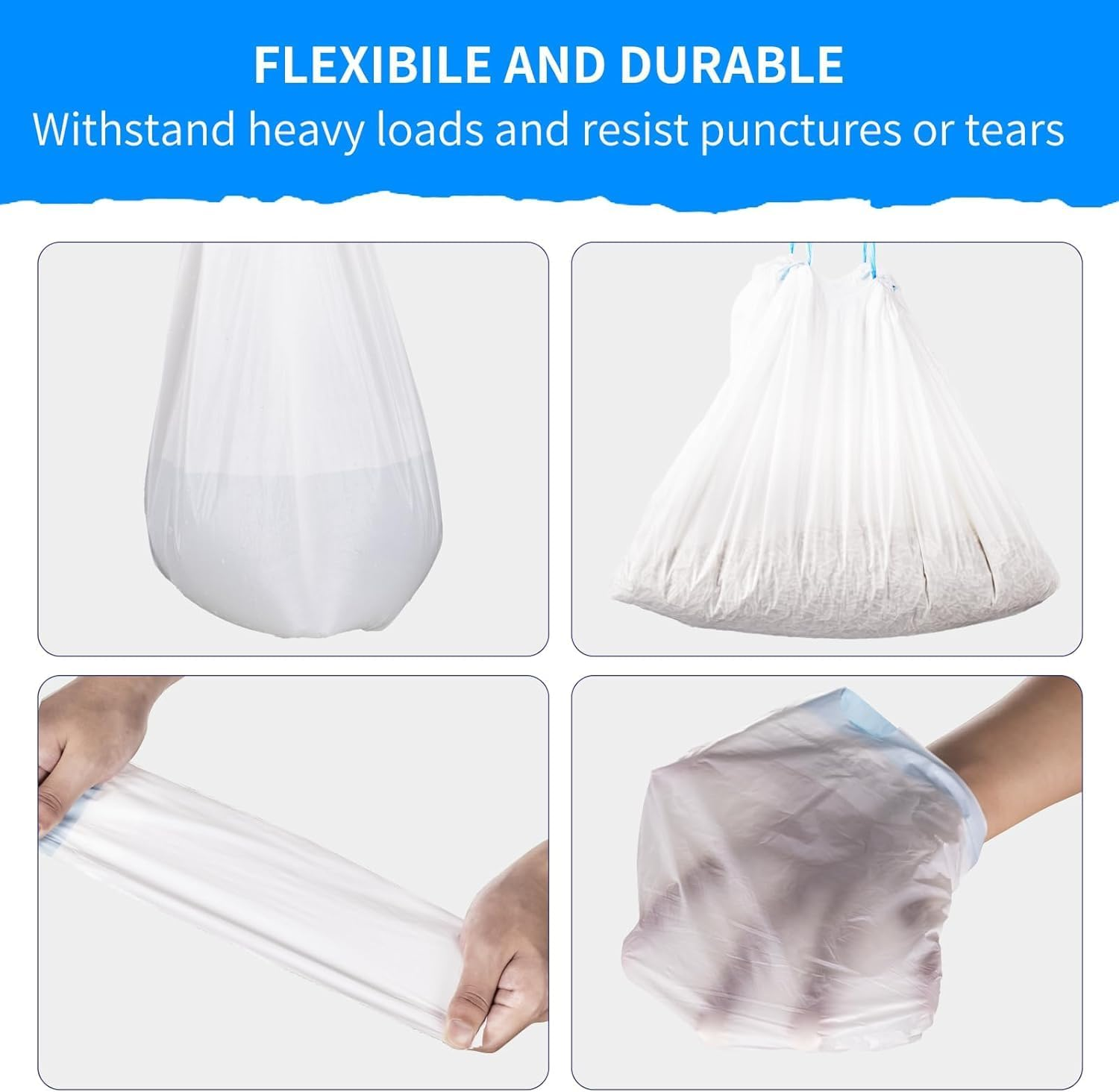 60 Count Extra Large Cat Litter Box Liners, 10L 8KG Capacity Cat Litter Waste Receptacles Bags for Cleanpethome Self Cleaning Litter Box (66 * 40Cm) image number 3