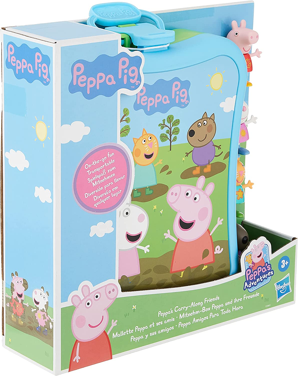 Peppa Pig Peppa'S Adventures Peppa'S Carry-Along Friends Case Toy, Includes 4 Figures and Carrying Case, Ages 3 and Up image number 3