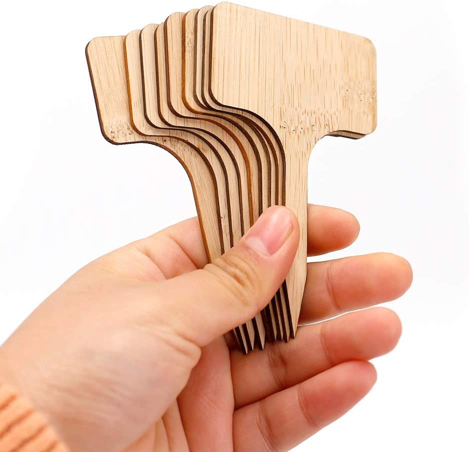 UTSAUTO 20PCS Bamboo Plant Labels Nursery Garden Labels Vegetable Garden Markers for Seed Potted Herbs Flowers Vegetables image number 3