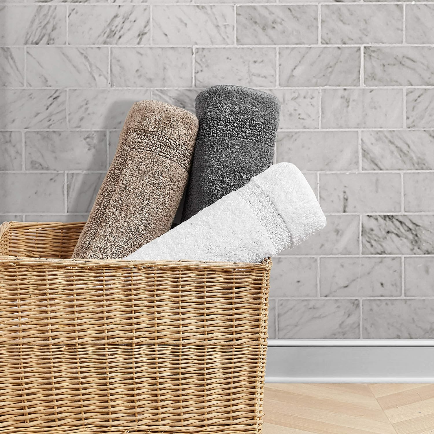 Nautica Home | Peniston Collection | Bath Runner-100% Cotton, Ultra Soft & Absorbant, Oeko-Tex Certified, Slip Resistant Backing, 60 X 22, Grey image number 2