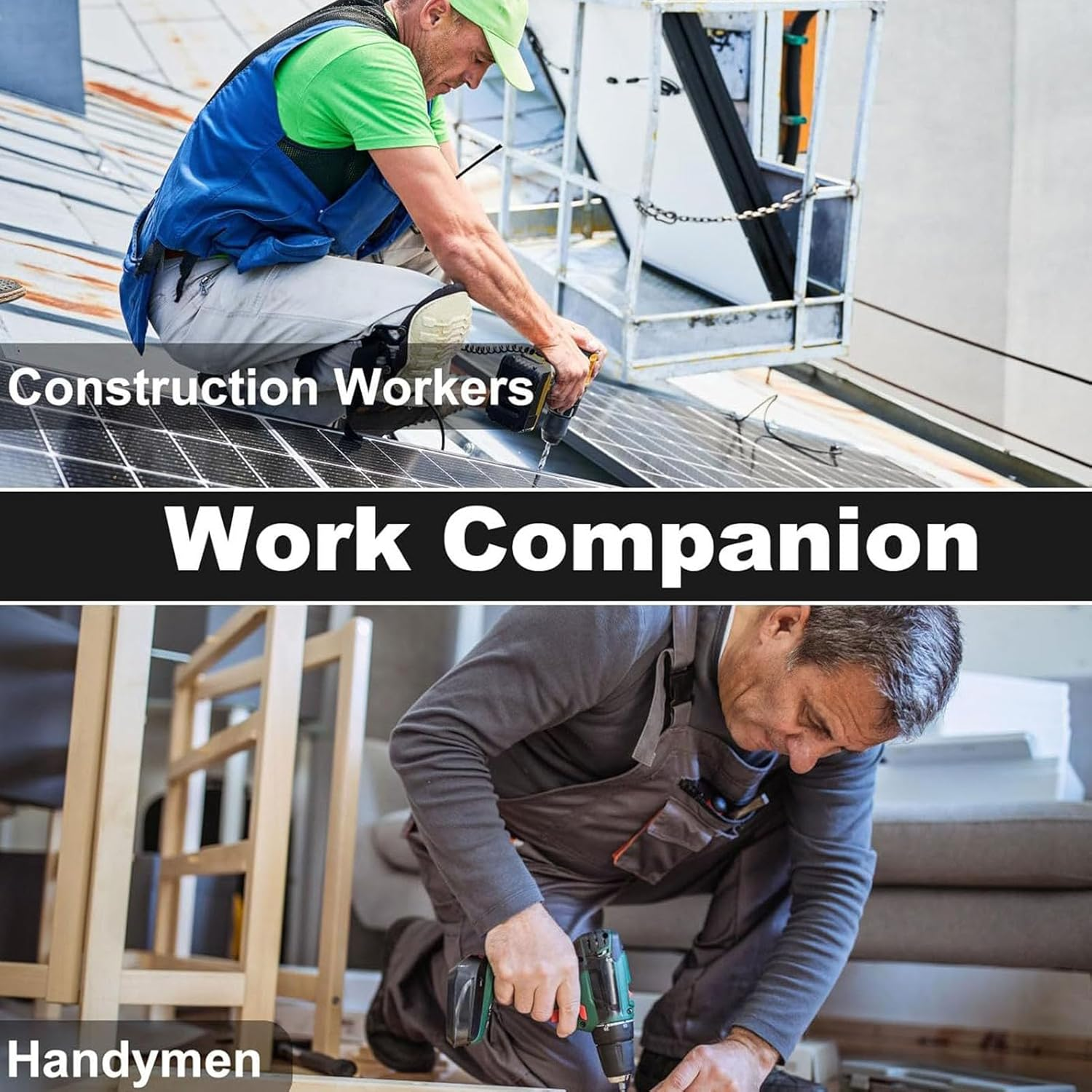 Jectse Stainless Steel Drill Belt Holder, Extended Length, Black, 2 Inch, Tool Holster, Tool Belt Holder image number 3