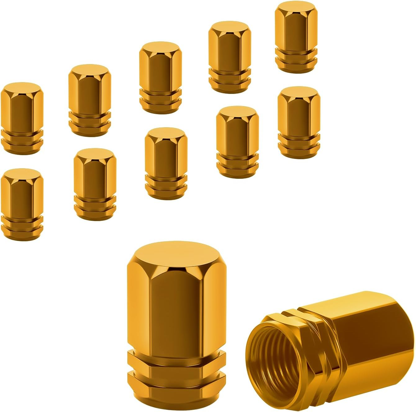 Tire Valve Caps,10 Pack Universal Air Valve Car Tire Valve Stem Caps Wheel Valve Covers Leak-Proof Air Protection Cap Fits Cars, Trucks, Bikes, Motorcycles, Bicycles (Blue)