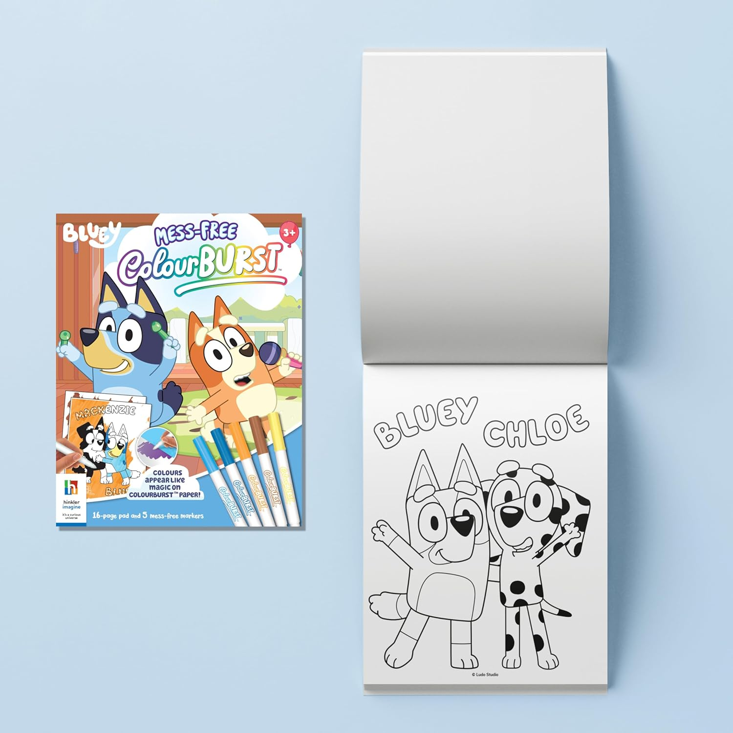 Inkredibles Activity Kit Bluey &ndash; Includes Magic Ink, Colourburst Markers, and Fun Stickers &ndash; Mess-Free Colouring Set Ideal for Screen-Free Playtime and Travel &ndash; for Preschoolers Ages 3&ndash;5 image number 6