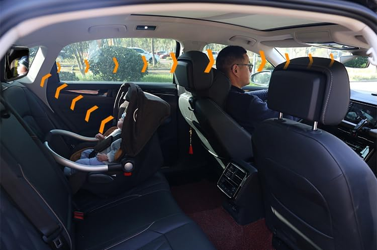 XL Baby Car Mirror &ndash; 30X19Cm Rear-Facing View &ndash; Shatterproof, Wide Angle, Easy-Install &ndash; Infant Safety Mirror for Back Seat image number 4