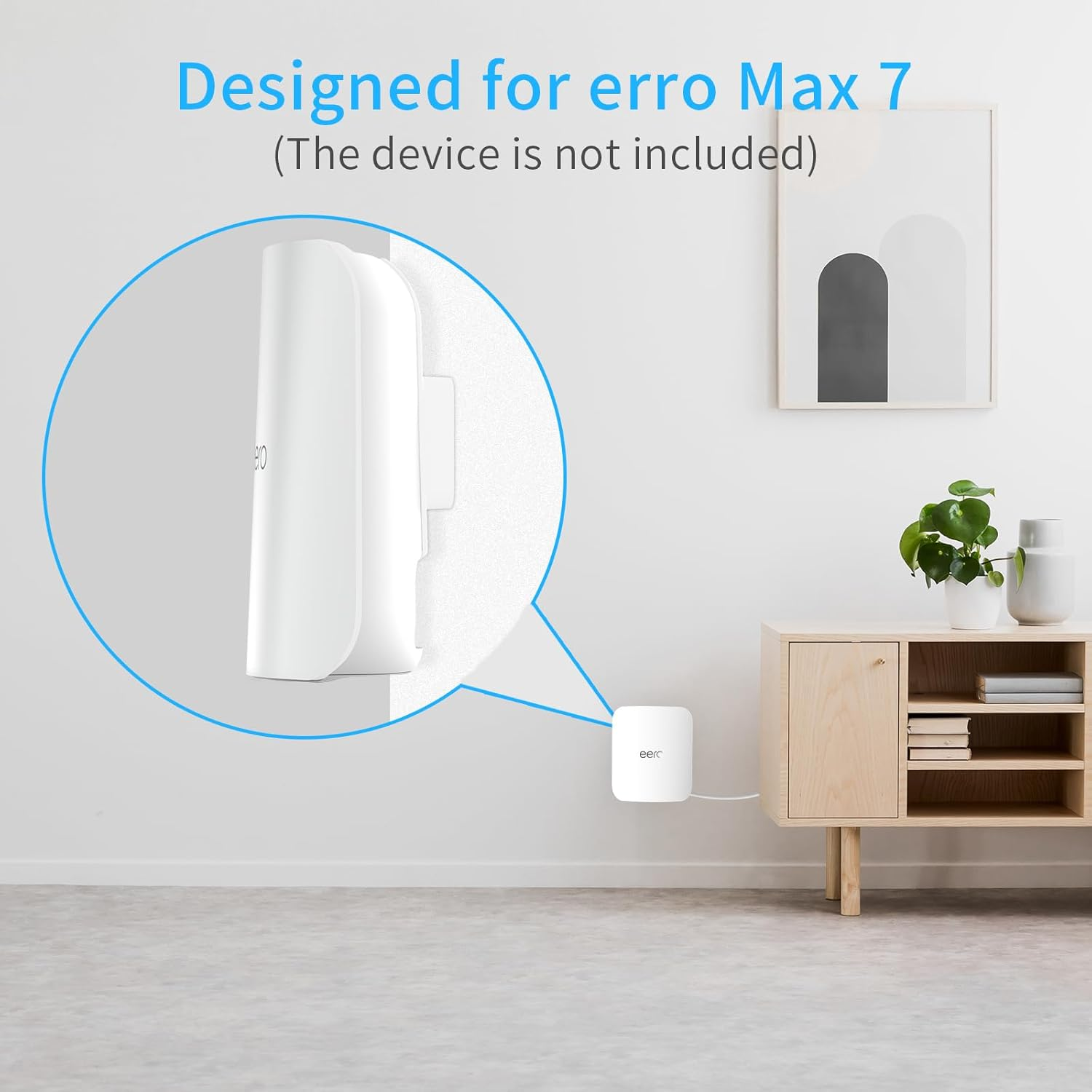 Wall Mount Holder for Eero Max 7, No Messy Wires, Space Saving, Wall Stand Bracket Compatible with Eero Max 7 Tri-Band Mesh Wifi System (2 Pack)