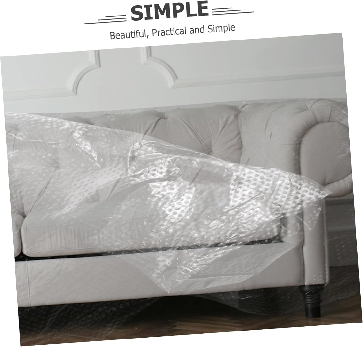 3 Rolls Pre-Taped Masking Films Furniture Protective Film Car Masking Tape Plastic Cover for Painting image number 6