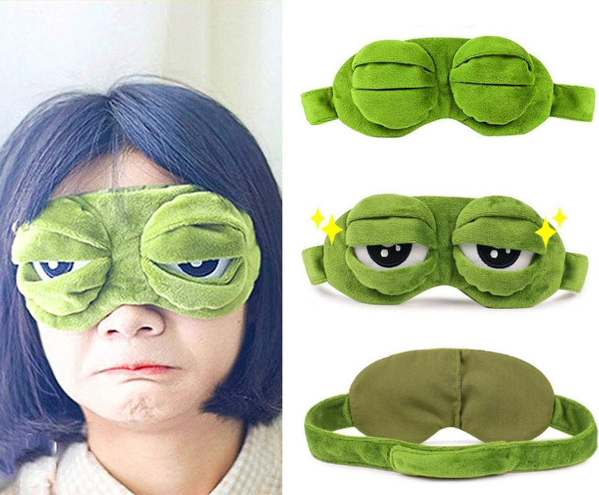 3D Frog Eye Sleeping Mask, Betterjonny Cartoon Cute Green Frog Anime Novelty Funny Gift Women Men Girls Boys Adult Kids image number 5
