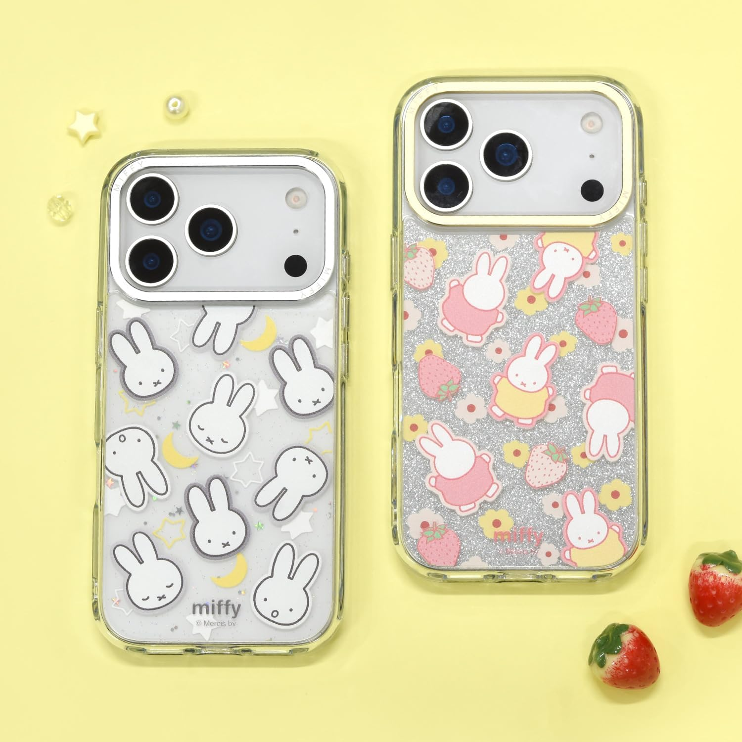 Gourmandies MF-635B Miffy Camera Frame Iphone 17 Pro Compatible Case Strawberry - Strawberry image number 2
