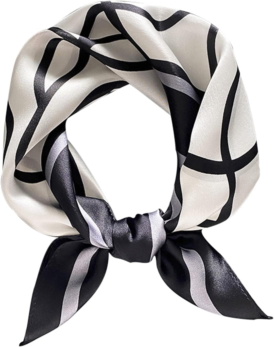 Aufeel Women'S 100% Pure Mulberry Silk Small Square Scarf - Neckerchief Women - Silk Headscarf - 21" X 21" image number 1