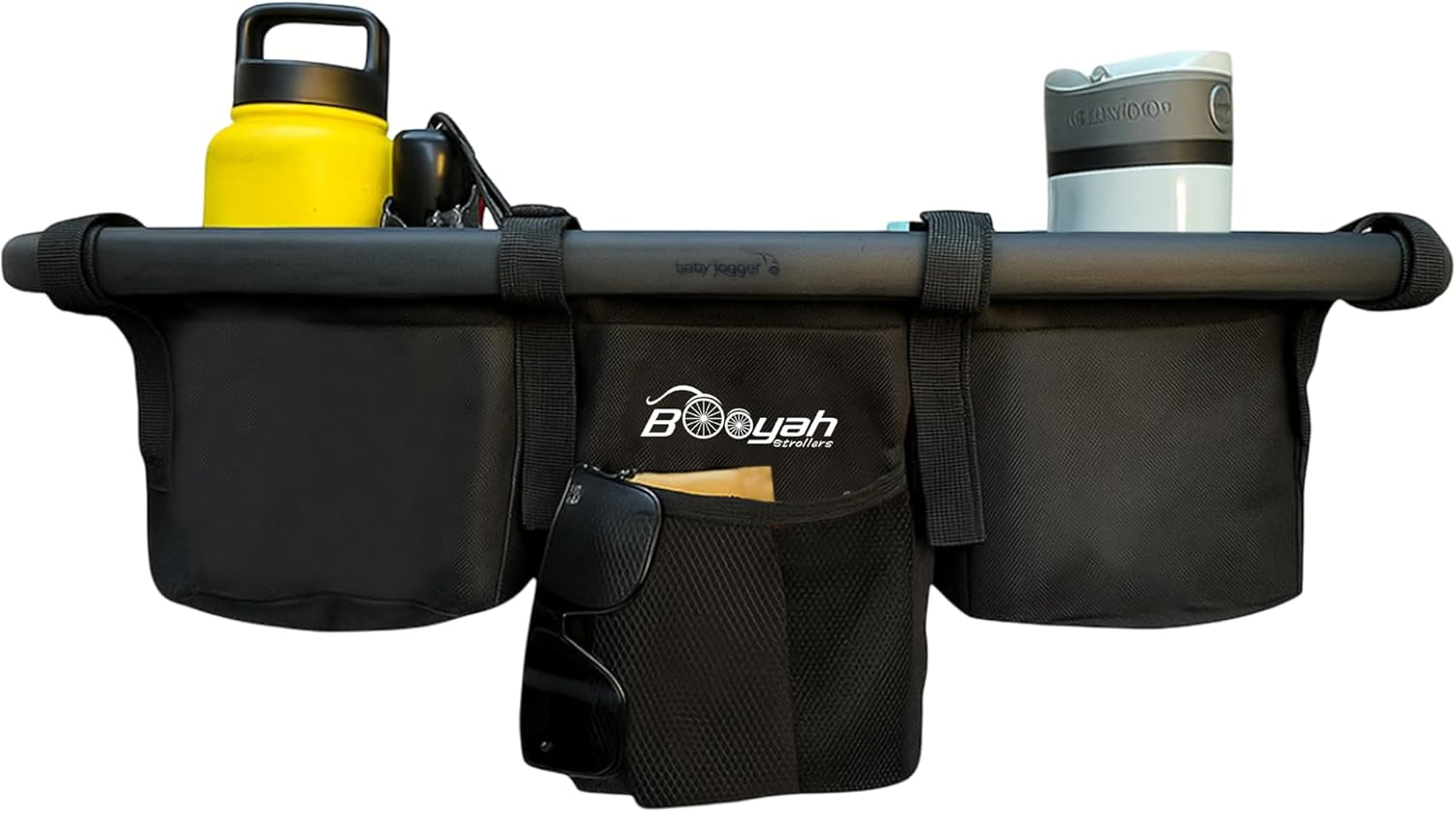 Split (Bar in Middle of Handlebar) Double Stroller Organizer for Bob Duallie and Baby Jogger City Mini GT image number 5