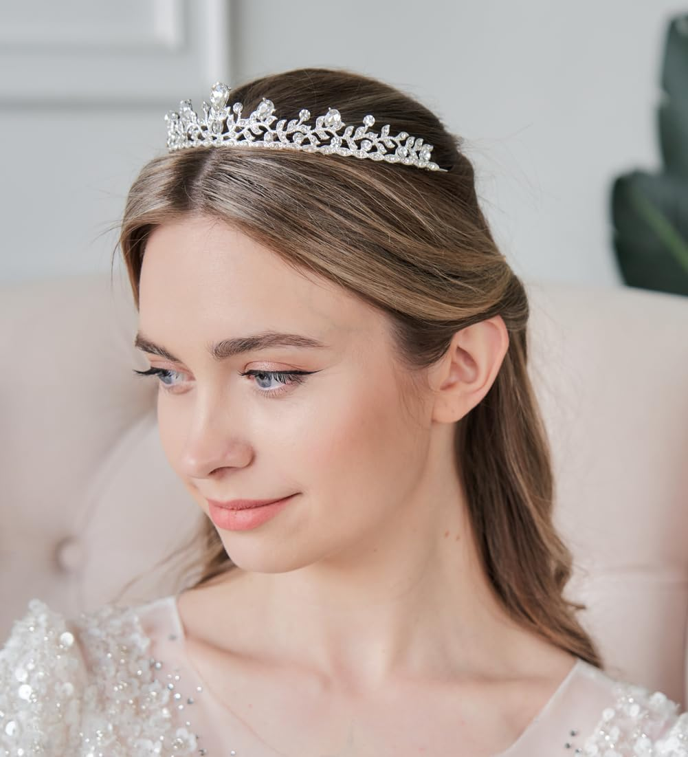 Lovelyshop Royal Crystal Princess Wedding Alloy Tiara Headpiece-Silver image number 3